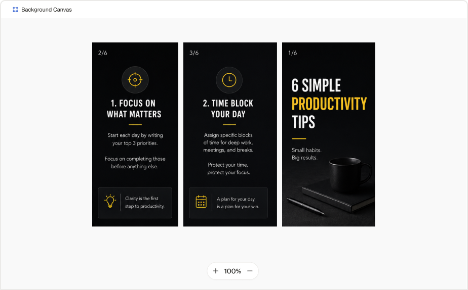 E-commerce campaign creative arranged on a Juno canvas